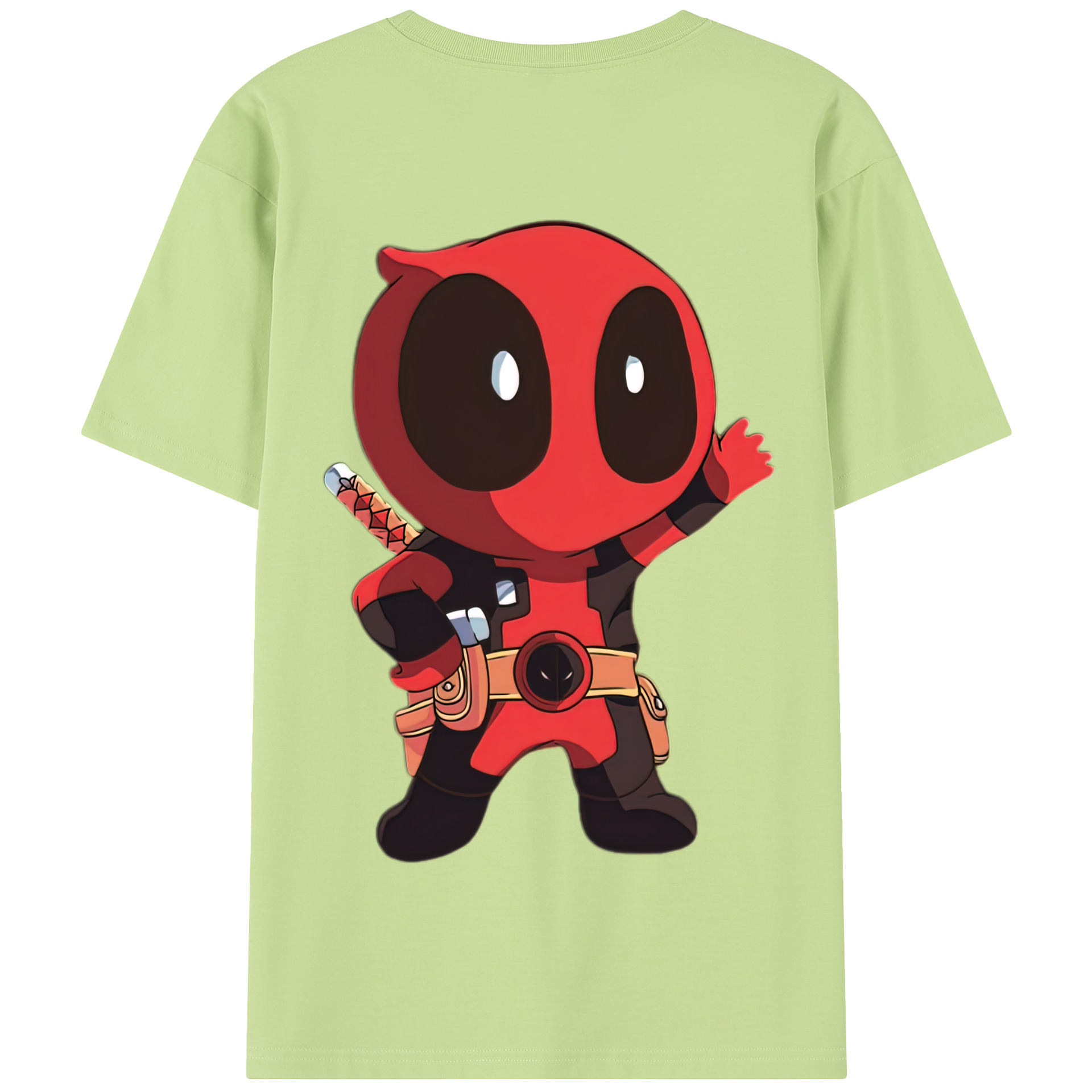 （画像用） Deadpool デッドプール 綿100％半袖Tシャツ（背面プリント）